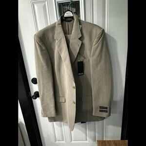 BOLZANO UOMO COLLEZIONE Men’s Suit Jacket/Blazer Size 48L  Pants Size 42/30 NWT